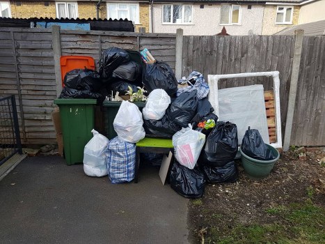 House clearance team working in a Bow home