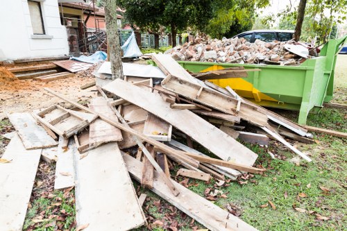 Professional office clearance team at work in Bow office